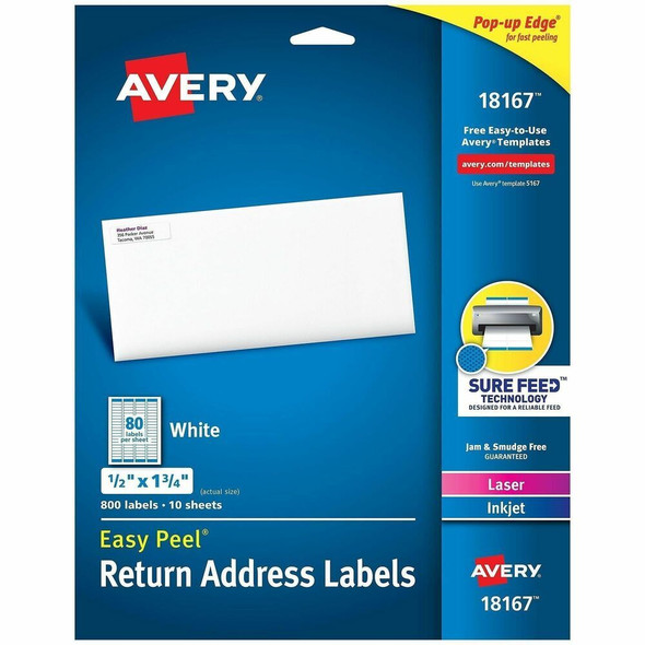 Avery&reg; Easy Peel Address Label 18167