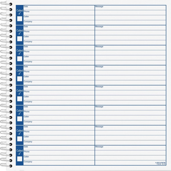 Adams  Voicemail Log Book S8714