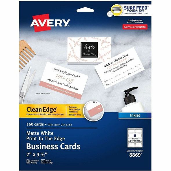 Avery&reg; Clean Edge Business Card 8869