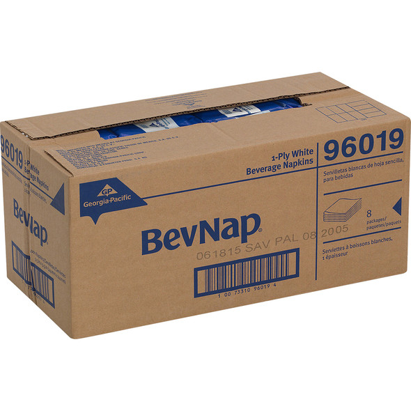 Dixie 1/4-Fold Beverage Napkin - 1 Ply - 9.50" Width x 9.50" Length - White - 500 / Pack