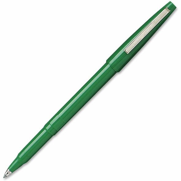 Pentel Rolling Writer Pens - Green Ink - Green Plastic Barrel - 1 Dozen