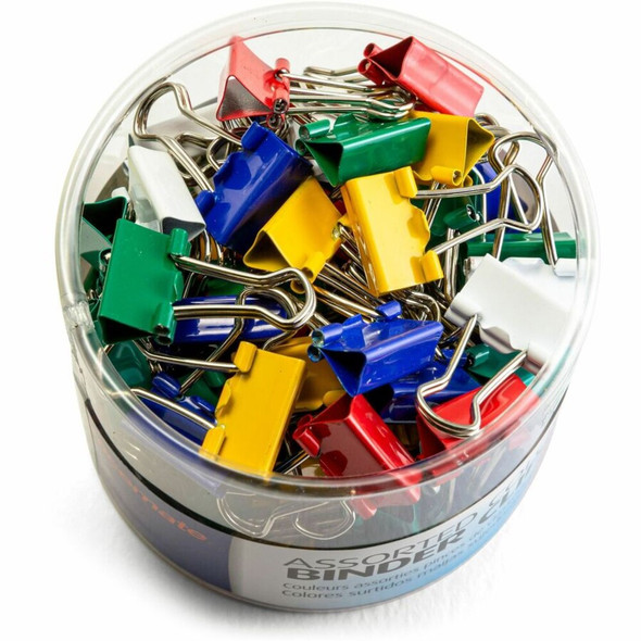 Officemate Binder Clips - Mini - 0.25" Size Capacity - Assorted - Metal - 1 Pack 31024 SPR-OIC31024