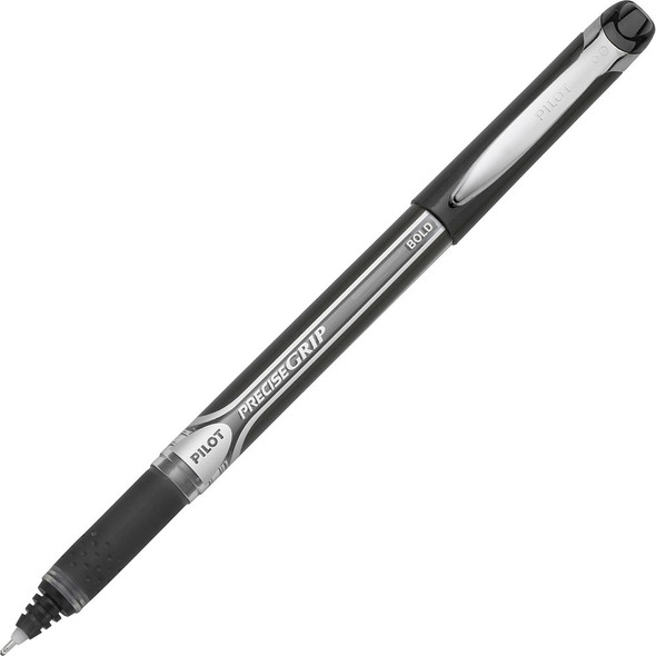 Pilot Bold Capped Rolling Ball Pens - Black Ink - Black Barrel - 12 / Dozen