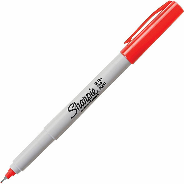 Sharpie Precision Permanent Markers - Red Ink - Alcohol Based - 12 / Dozen