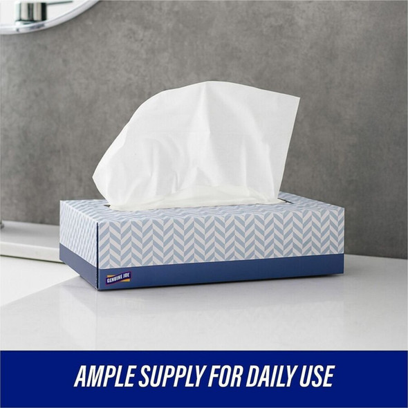 Genuine Joe Facial Tissue - 2 Ply - WhiteBox - 100-Box - 30 - Carton 26100 SPR-GJO26100