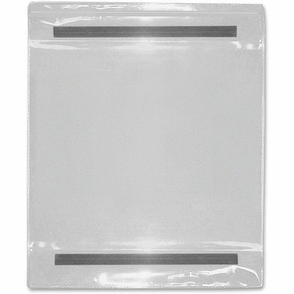 Tatco Vinyl File Pocket - 9" x 12" - Vinyl - Clear - Magnetic Backing - 25 / Box