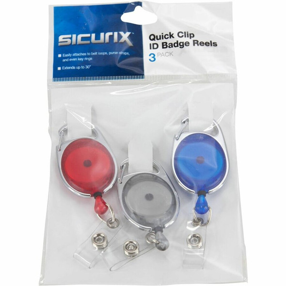 SICURIX 68769 Badge Holder - Black, Multicolor - 3 - Pack SPR-BAU68769