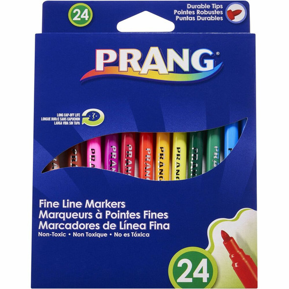 Prang Fine Line Markers - 2 mm Fine Marker Point - Assorted Ink - 24 / Set Prang Fine Line Markers - 2 mm Fine Marker Point - Assorted Ink - 24 / Set