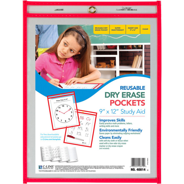 C-Line Letter Storage Folder - 8 1-2" x 11" - Red - 30 - Box 40814 SPR-CLI40814