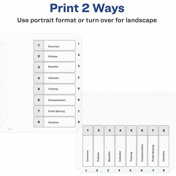 Avery Ready Index Index Divider 11132 SPR-AVE11132