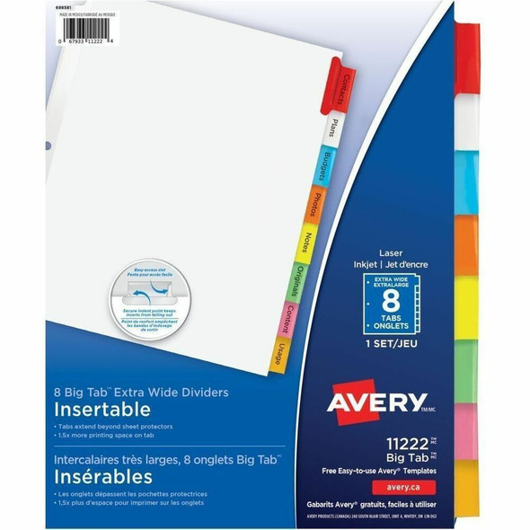 Avery Big Tab Tab Divider 11222