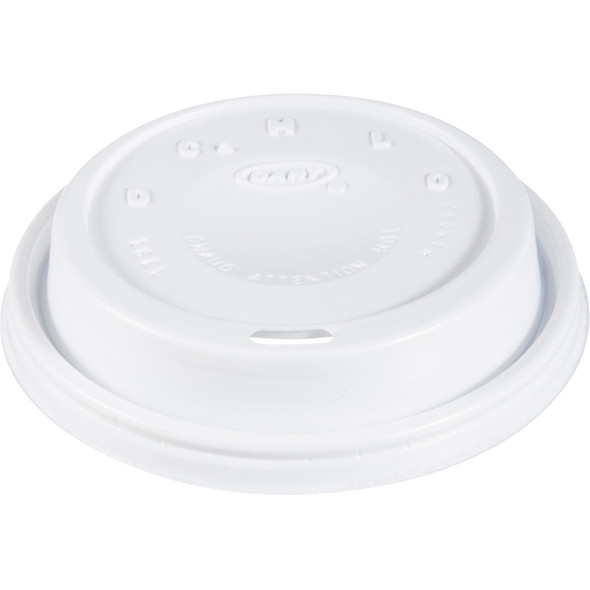 Dart Cappuccino Domed Lid - Dome - Plastic - White - 100/Bag - 10 / Carton