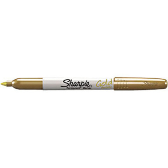 Sharpie Metallic Permanent Markers - Gold Ink - Alcohol Based - 12 - Dozen 1823887 SPR-SAN1823887