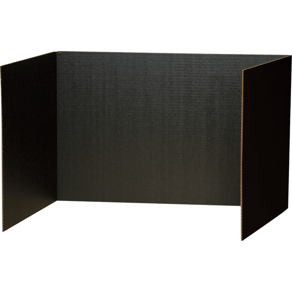 Pacon Privacy Boards - 48" Width x 16" Height5" Length - Black - 4 / Pack