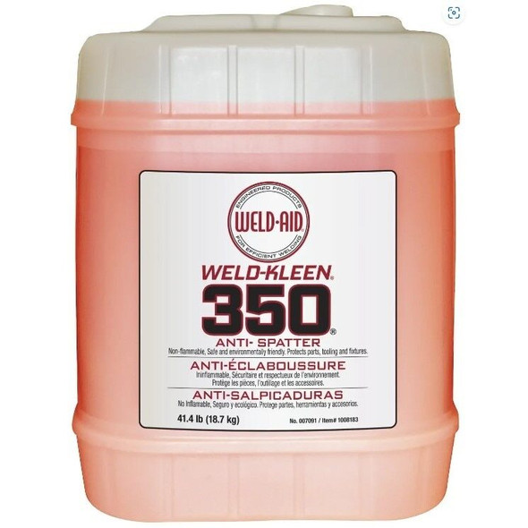 007091 Weld-Kleen 350 Anti-spatter, 5 Gal Bottle, 1/case