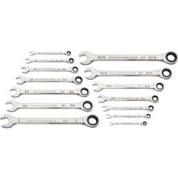 Gearwrench 90 Tooth & 12 Point SAE Combination Ratcheting Wrench Set of 14 Gearwrench 90 Tooth & 12 Point SAE Combination Ratcheting Wrench Set of 14