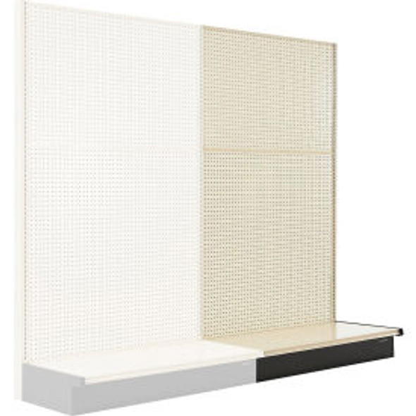 Global Industrial Gondola Shelving Single Sided Wall Add-On 48""W x 25""D x 84""