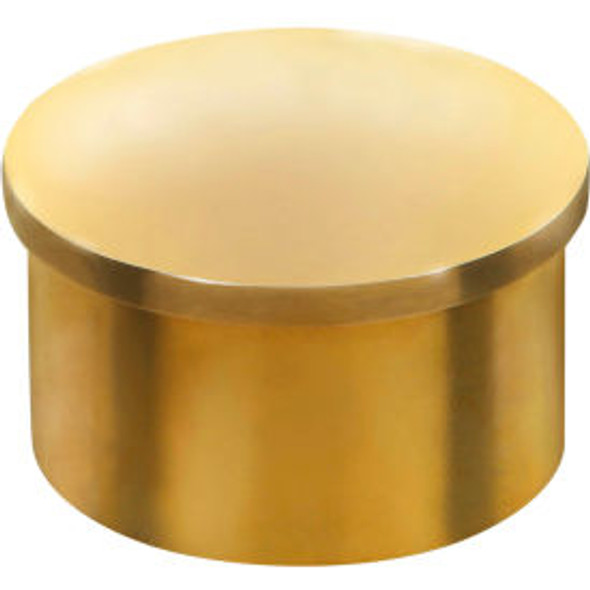Lavi Industries End Cap Flush for 1.5"" Tubing Polished Brass