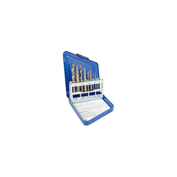 IRWIN 10-pc Spiral Extractor & Drill Bit Set in Metal Index