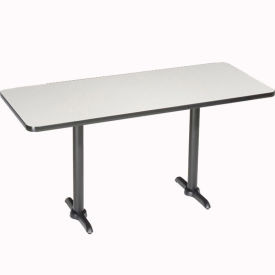 Interion Bar Height Breakroom Table 72""L x 30""W Gray