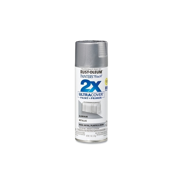 Painter's Touch Ultra Cover 2x Spray, 12 oz, Aluminum, Gloss Finish