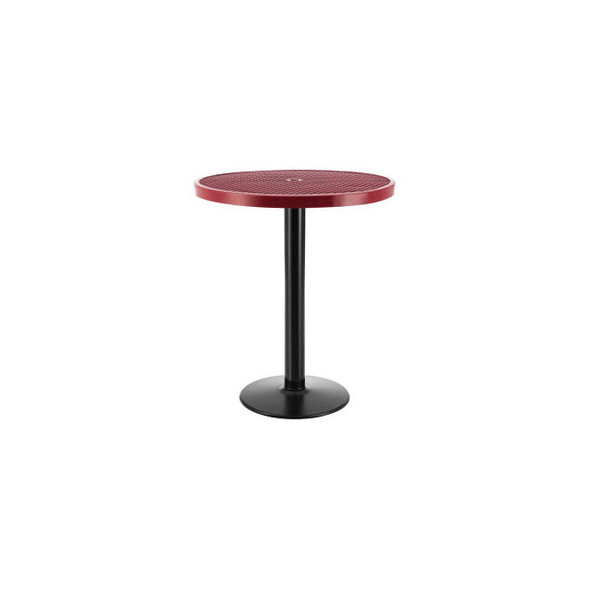 Global Industrial 36"" Round Outdoor Bar Height Table 42""H Red