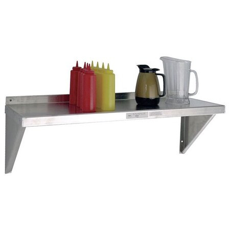 New Age Industrial Aluminum Wall Shelf, 15"D x 60"W x 13-1/4"H, Silver 94249