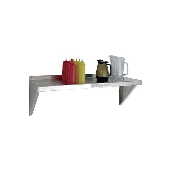 New Age Industrial Aluminum Wall Shelf, 15"D x 60"W x 13-1/4"H, Silver 94249