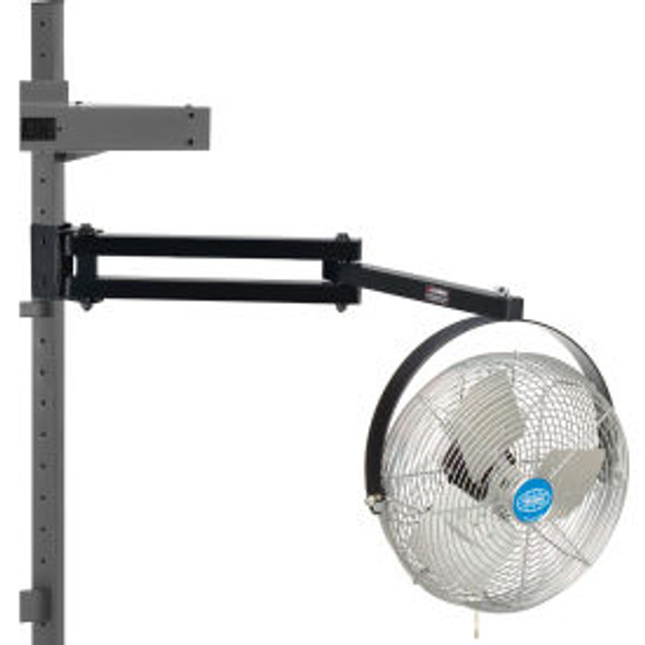 Global Industrial 12"" Industrial Workstation Fan with 23""L Fan Arm Black