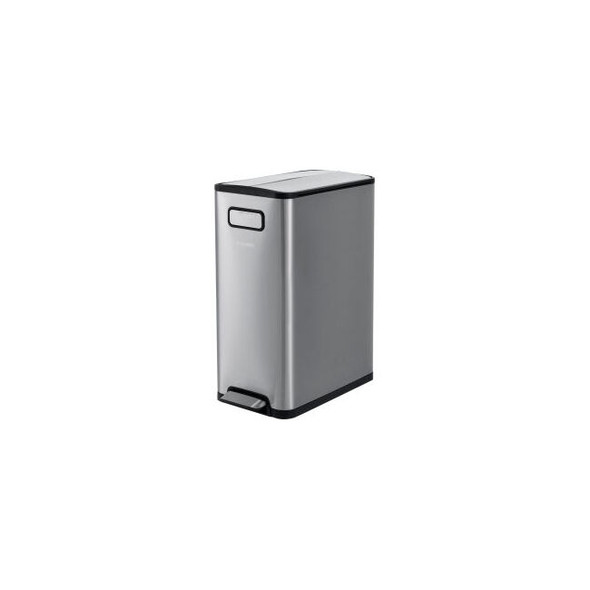 Global Industrial Rectangular Step On Trash Can 12 Gallon Brushed Stainless Stee