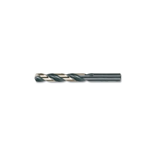 1878 Heavy-Duty Black and Gold with Flats Jobber-Length Drill Bit, 1/4 in, 2-3/4 in Flute L, Black/Gold