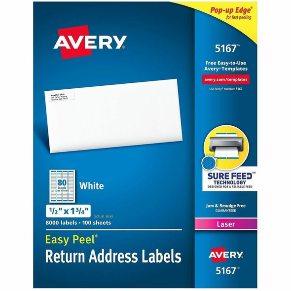 Avery&reg; Easy Peel Address Label 5167