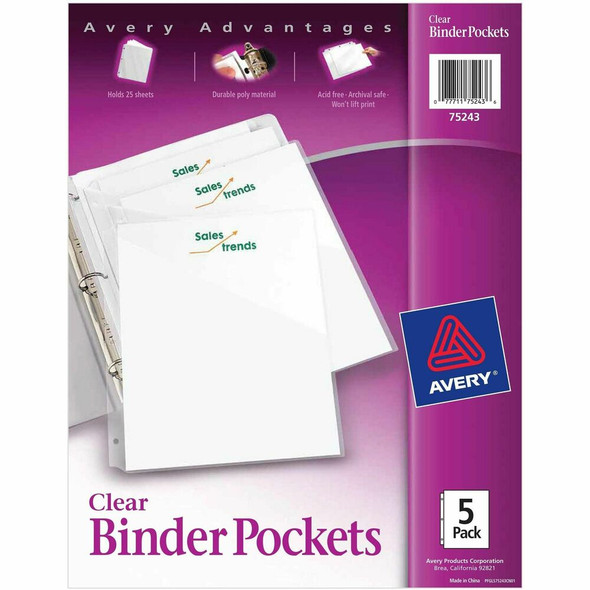 Avery&reg;  Vinyl File Pocket 75243
