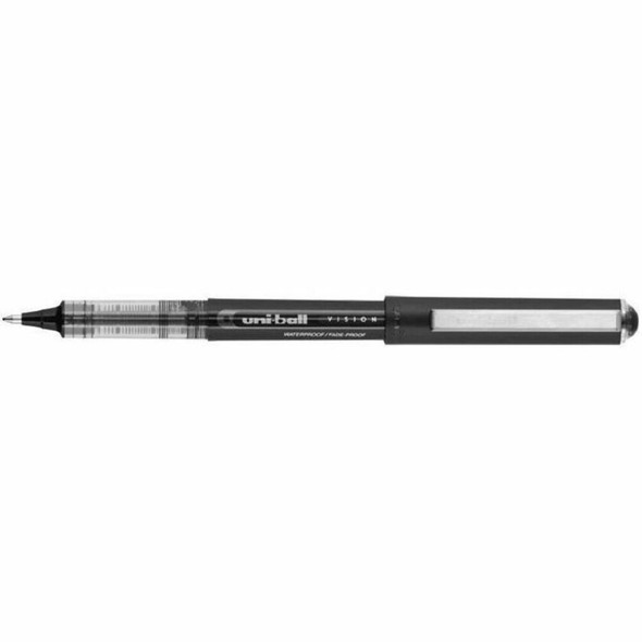 uniball™ Vision Rollerball Pens - Black Ink - Pigment-based - 12 - Dozen 60126 SPR-UBC60126