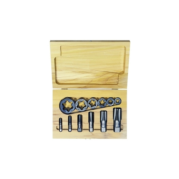 12-pc Hexagon Re-threading Die Sets (HCS) & (HSS)