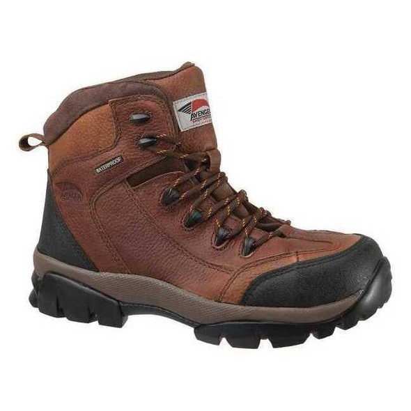 Men's 6-Inch Work Boot, 8, Composite Toe, 6 in H, Brown, A7244