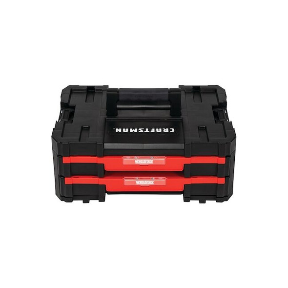 Craftsman VERSASTACK Double Shallow Drawers, Black/Red, Plastic CMST17804