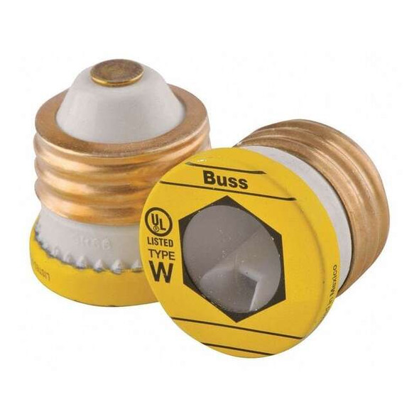 Eaton Bussmann Plug Fuse, 10A, 10kA at 125V AC, 4 PK W-10