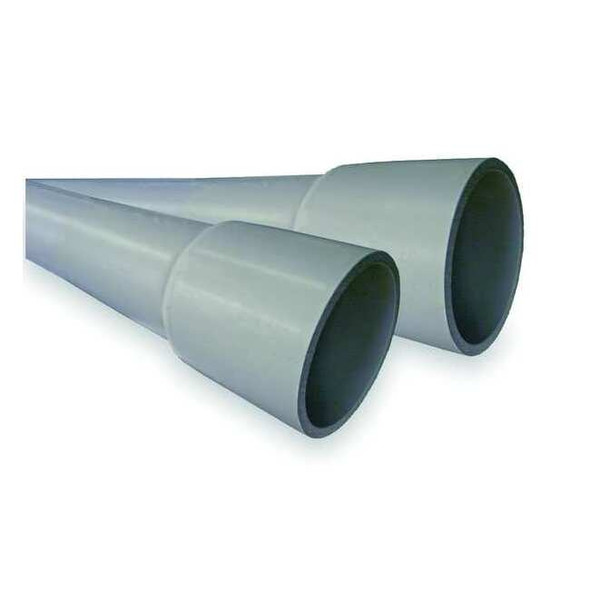 Non-Metallic Conduit, Schedule 80, 2-1/2 in Trade Size, 10 ft, PVC