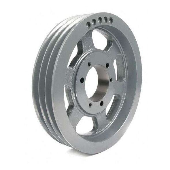 1/2 in to 2-1/2 in Quick Detachable Bushed Bore 3 Groove V-Belt Pulley 14 in OD