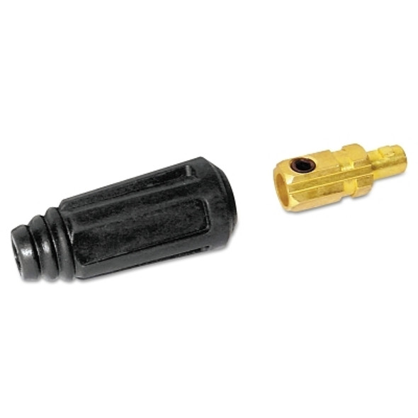 Dinse Style Cable Plug and Socket, Male, Ball Point Connection, #6 AWG to #2 AWG Cable Capacity