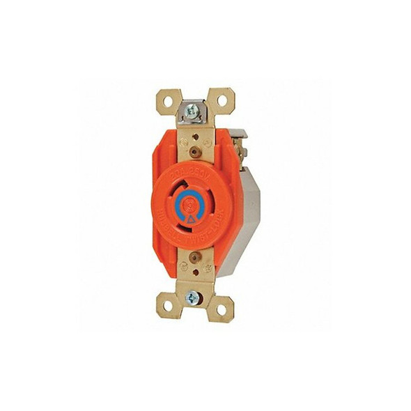 Hubbell Wiring Device-Kellems Lck Recept,20 A;Orange;Nylon,L6-20R,1Gng IG2320 Hubbell Wiring Device-Kellems Lck Recept,20 A;Orange;Nylon,L6-20R,1Gng IG2320