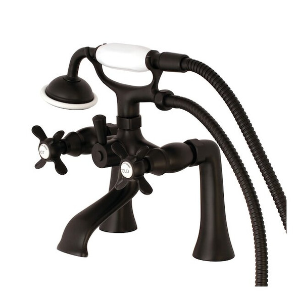 Kingston Brass Deck-Mount Clawfoot Tub Faucet, Matte Black, Deck Mount KS288MB