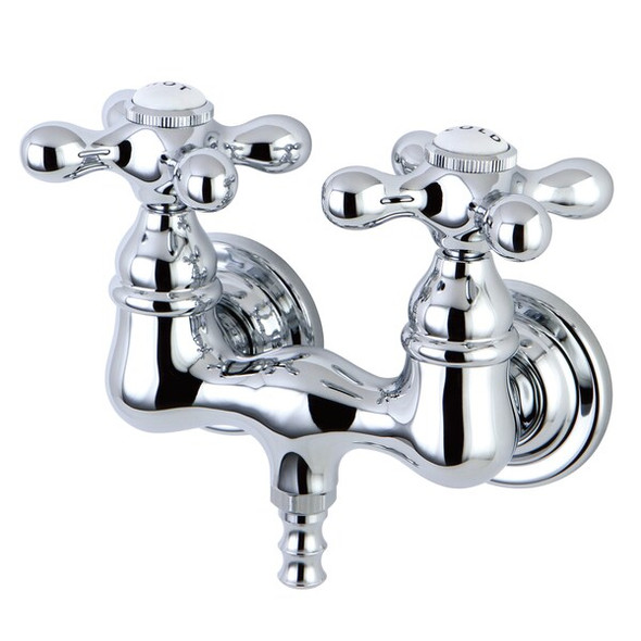 Wall-Mount Clawfoot Tub Faucet, Polished Chrome, Tub Wall Mount