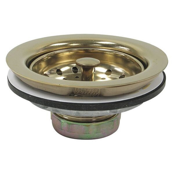 Perfect Putty Sink Strainer,Polished Brass,4-1/2" L 59-3106
