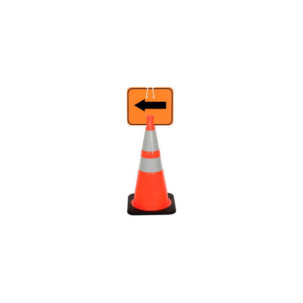 Cone Sign - Reversible Arrow - Black on Orange