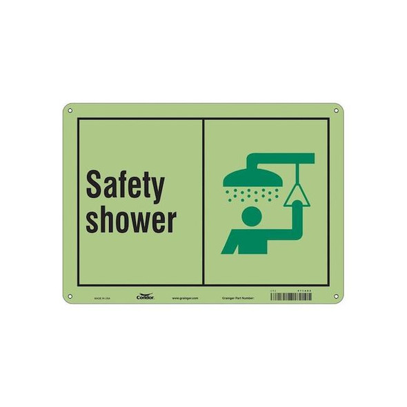 Safety Shower, 14 in W x 10 in H, Horizontal Rectangle, Polyethylene, 471A02