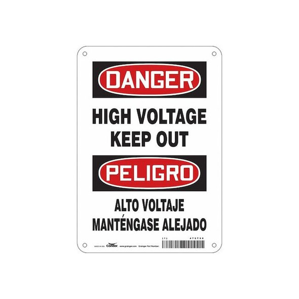 Condor Safety Sign,7" Wx10" H,0.055" Thickness, 479T98 479T98