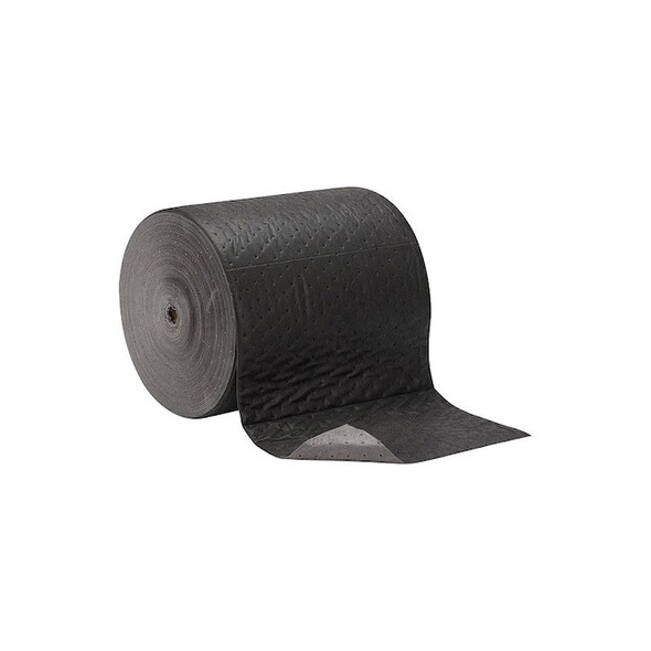 Pig Sorbent Roll, 17 3/8 gal, Universal, Black/Gray, Polypropylene MAT2902