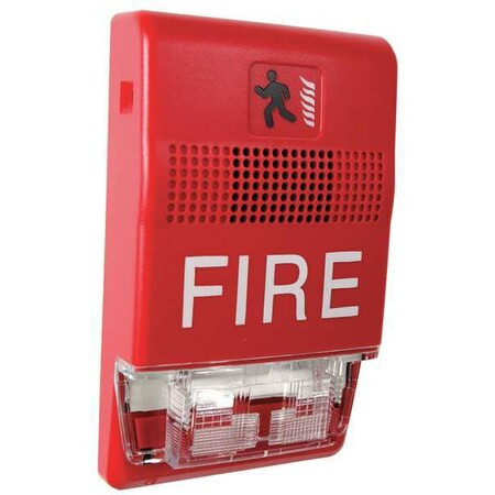 Edwards Signaling Chime Strobe,Marked Fire,Red EG1RF-CVM